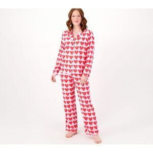 Bouffants & Broken Hearts Women's Sleepwear Sz XL Notch LT/PASPINK A569434